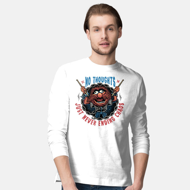 No Thoughts Just Never Ending Chaos-Mens-Long Sleeved-Tee-glitchygorilla