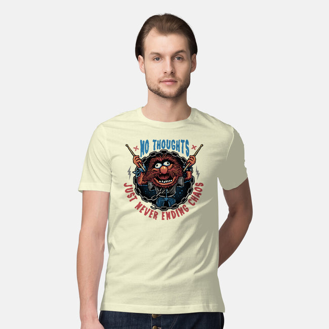 No Thoughts Just Never Ending Chaos-Mens-Premium-Tee-glitchygorilla