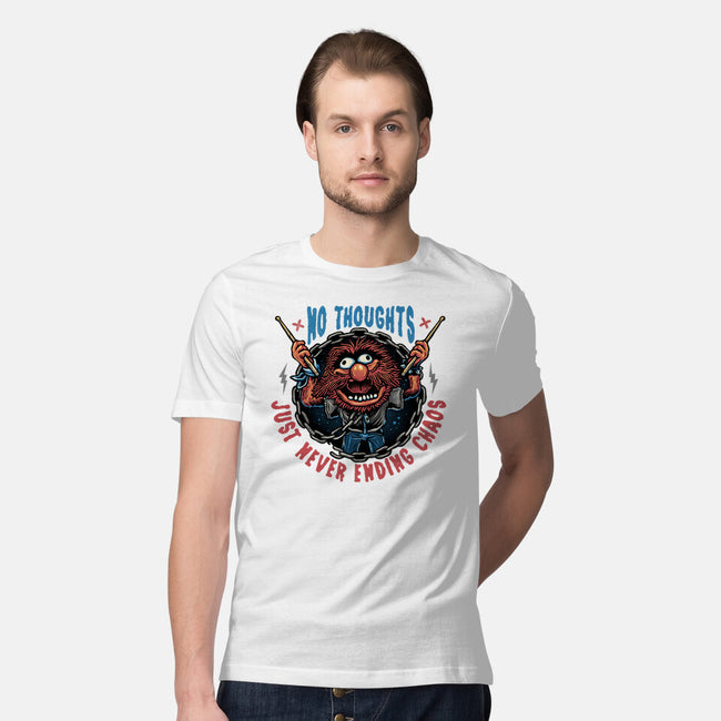 No Thoughts Just Never Ending Chaos-Mens-Premium-Tee-glitchygorilla