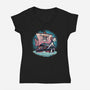 In The Mercy Of The Sea-Womens-V-Neck-Tee-glitchygorilla