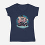 In The Mercy Of The Sea-Womens-V-Neck-Tee-glitchygorilla