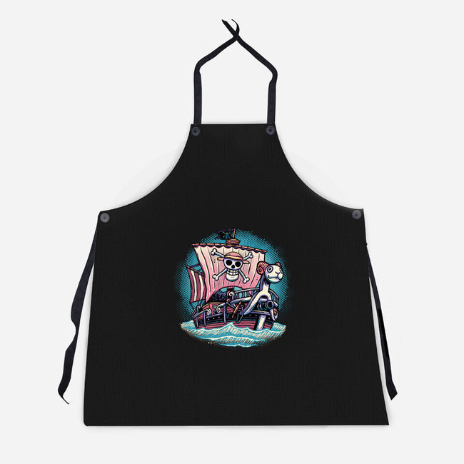 In The Mercy Of The Sea-Unisex-Kitchen-Apron-glitchygorilla