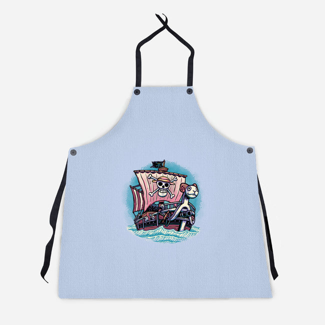 In The Mercy Of The Sea-Unisex-Kitchen-Apron-glitchygorilla