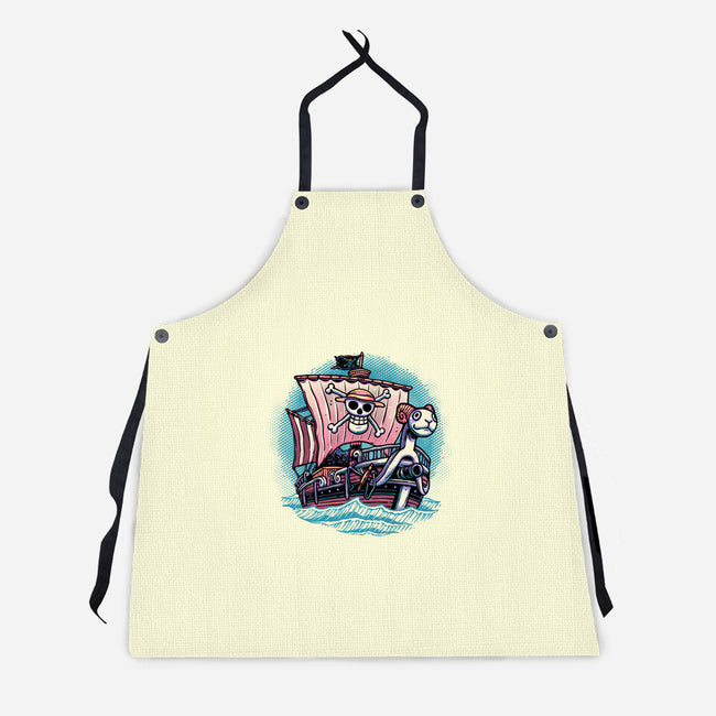 In The Mercy Of The Sea-Unisex-Kitchen-Apron-glitchygorilla
