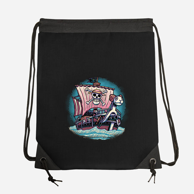In The Mercy Of The Sea-None-Drawstring-Bag-glitchygorilla