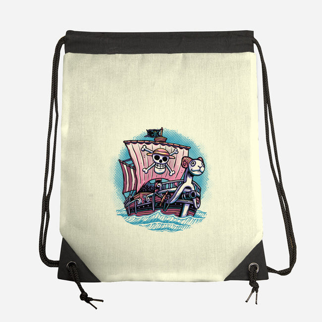 In The Mercy Of The Sea-None-Drawstring-Bag-glitchygorilla