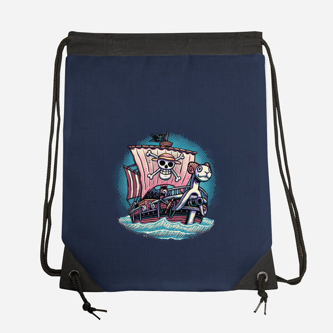In The Mercy Of The Sea-None-Drawstring-Bag-glitchygorilla
