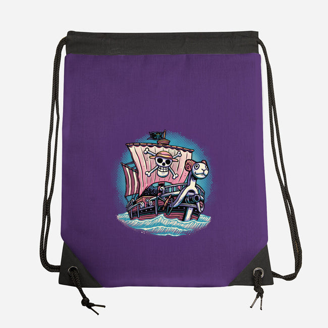 In The Mercy Of The Sea-None-Drawstring-Bag-glitchygorilla