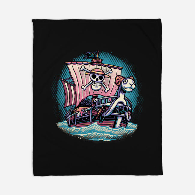 In The Mercy Of The Sea-None-Fleece-Blanket-glitchygorilla