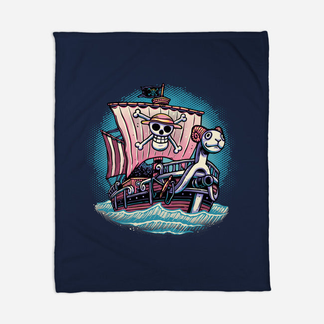 In The Mercy Of The Sea-None-Fleece-Blanket-glitchygorilla