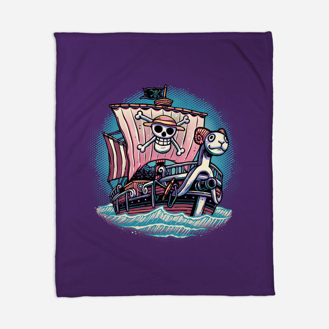 In The Mercy Of The Sea-None-Fleece-Blanket-glitchygorilla