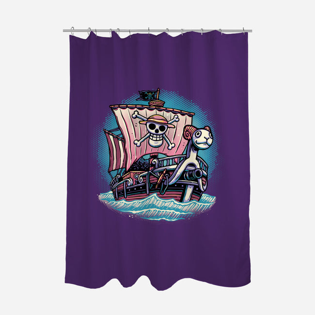 In The Mercy Of The Sea-None-Polyester-Shower Curtain-glitchygorilla