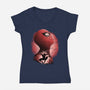 New Friendly Neighbour-Womens-V-Neck-Tee-rmatix