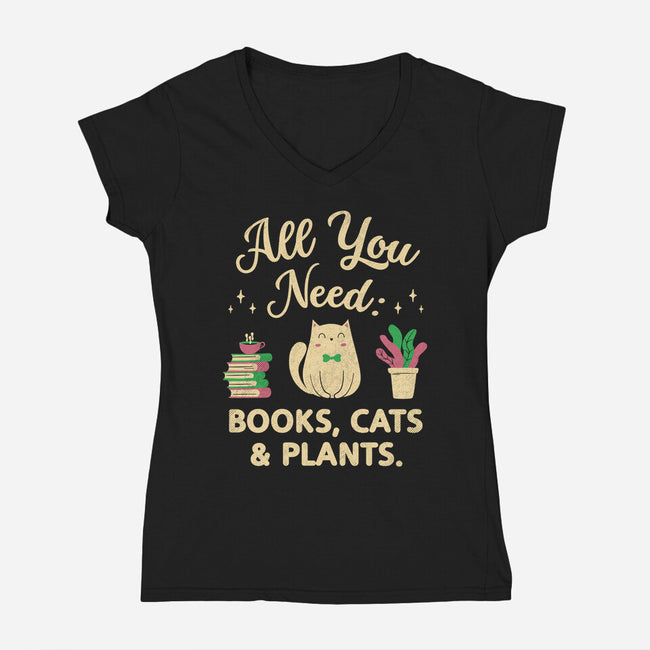 All You Need-Womens-V-Neck-Tee-brunopires