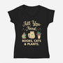 All You Need-Womens-V-Neck-Tee-brunopires