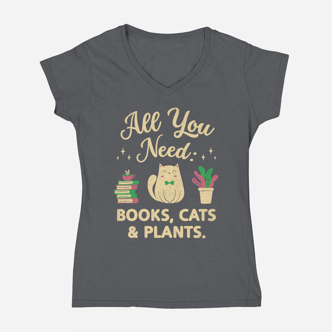All You Need-Womens-V-Neck-Tee-brunopires