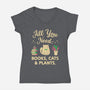 All You Need-Womens-V-Neck-Tee-brunopires