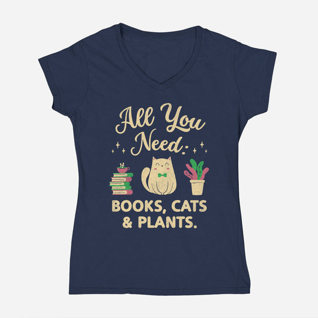 All You Need-Womens-V-Neck-Tee-brunopires