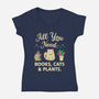All You Need-Womens-V-Neck-Tee-brunopires