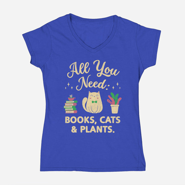 All You Need-Womens-V-Neck-Tee-brunopires