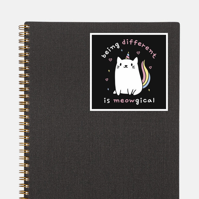 Being Different Is Meowgical-None-Glossy-Sticker-brunopires