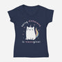 Being Different Is Meowgical-Womens-V-Neck-Tee-brunopires