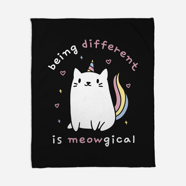 Being Different Is Meowgical-None-Fleece-Blanket-brunopires