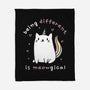 Being Different Is Meowgical-None-Fleece-Blanket-brunopires