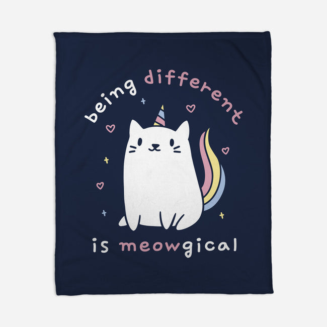 Being Different Is Meowgical-None-Fleece-Blanket-brunopires