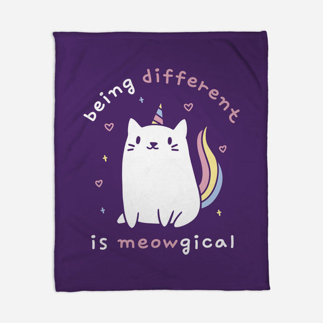 Being Different Is Meowgical-None-Fleece-Blanket-brunopires