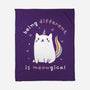 Being Different Is Meowgical-None-Fleece-Blanket-brunopires