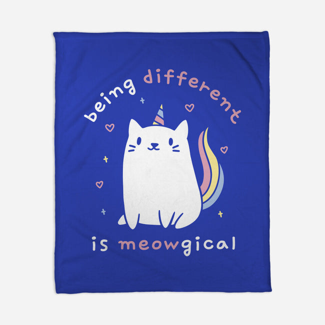 Being Different Is Meowgical-None-Fleece-Blanket-brunopires
