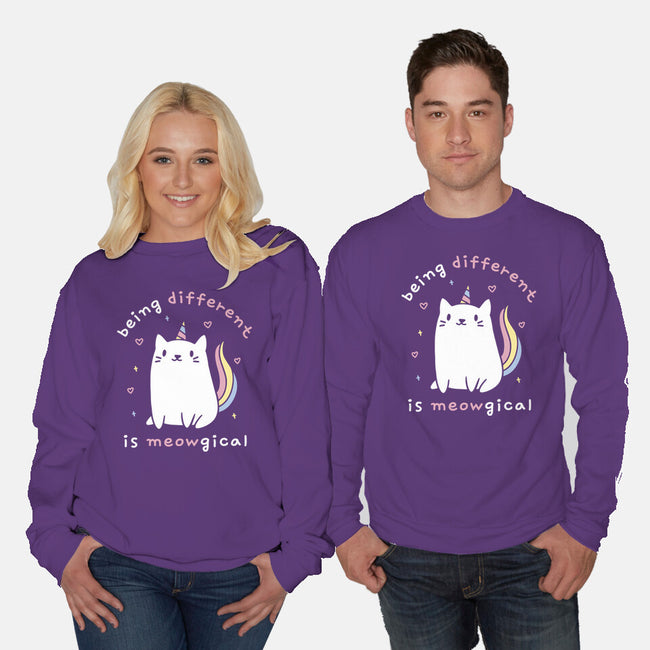 Being Different Is Meowgical-Unisex-Crew Neck-Sweatshirt-brunopires