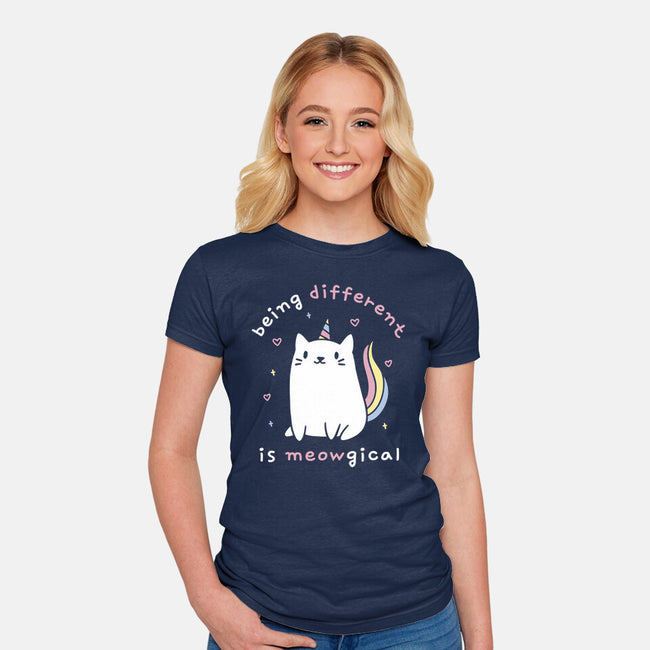 Being Different Is Meowgical-Womens-Fitted-Tee-brunopires