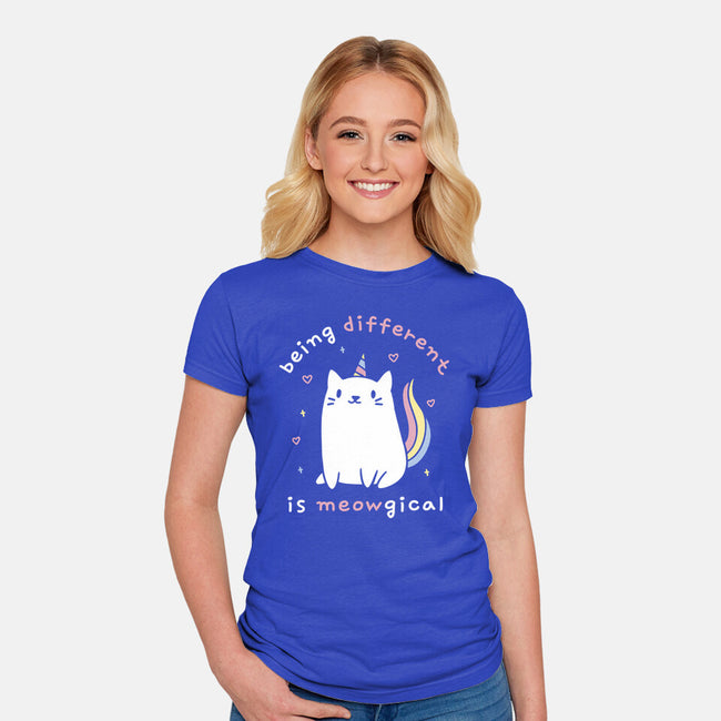 Being Different Is Meowgical-Womens-Fitted-Tee-brunopires