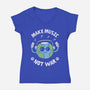 Make Music Not War-Womens-V-Neck-Tee-brunopires