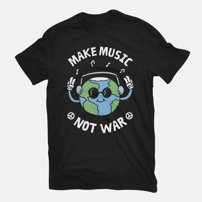 Make Music Not War-Mens-Basic-Tee-brunopires