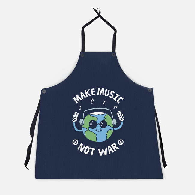 Make Music Not War-Unisex-Kitchen-Apron-brunopires