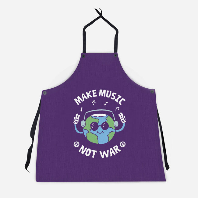 Make Music Not War-Unisex-Kitchen-Apron-brunopires