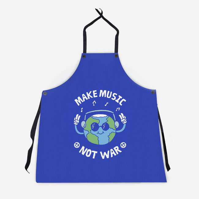 Make Music Not War-Unisex-Kitchen-Apron-brunopires