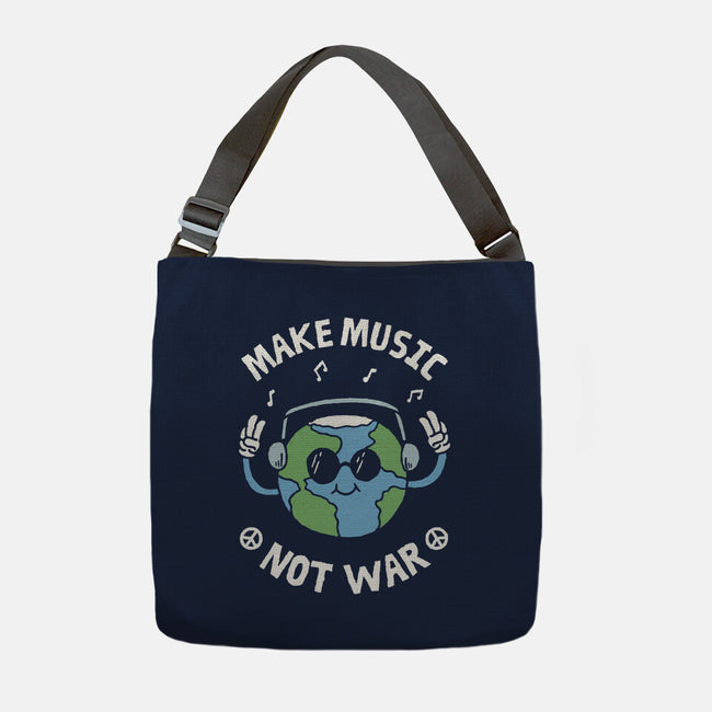 Make Music Not War-None-Adjustable Tote-Bag-brunopires