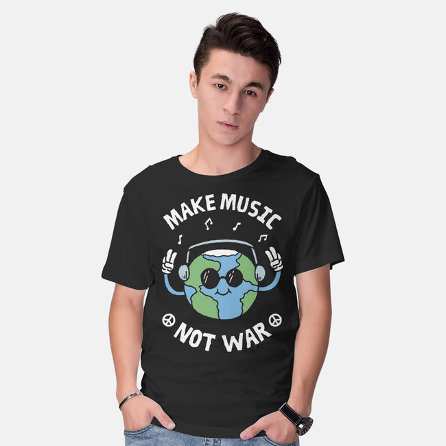 Make Music Not War-Mens-Basic-Tee-brunopires
