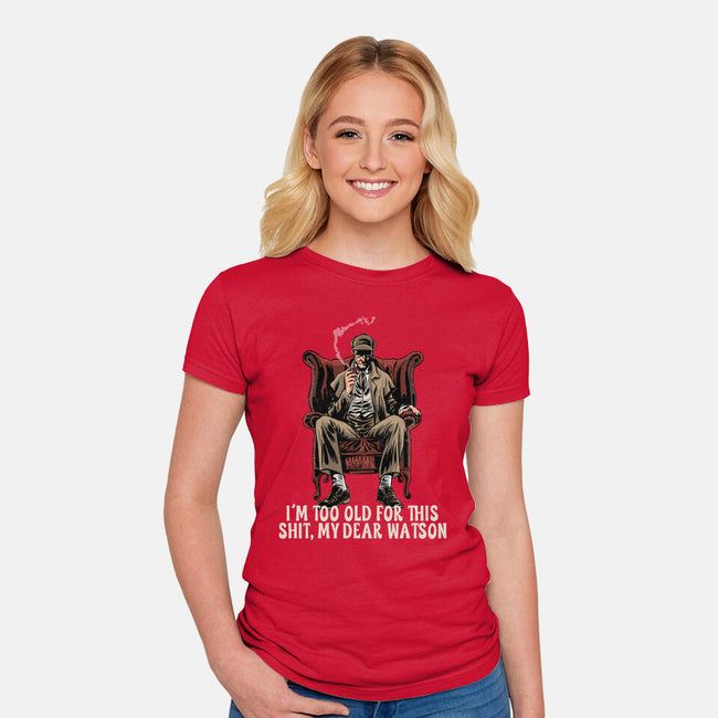 My Dear Watson-Womens-Fitted-Tee-zascanauta