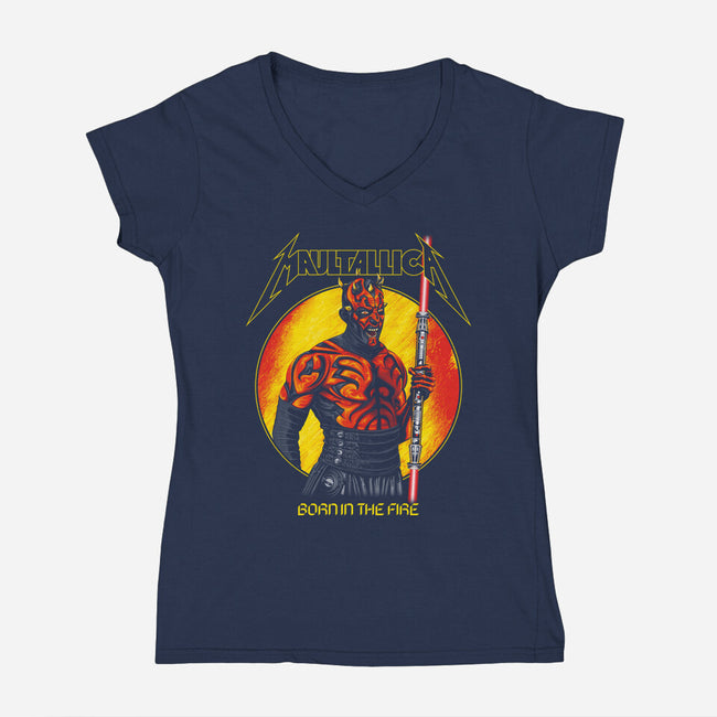 Maultallica-Womens-V-Neck-Tee-CappO