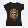 Sloth With Attitude-Womens-V-Neck-Tee-Trendlory
