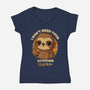 Sloth With Attitude-Womens-V-Neck-Tee-Trendlory