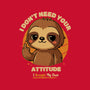 Sloth With Attitude-Mens-Heavyweight-Tee-Trendlory