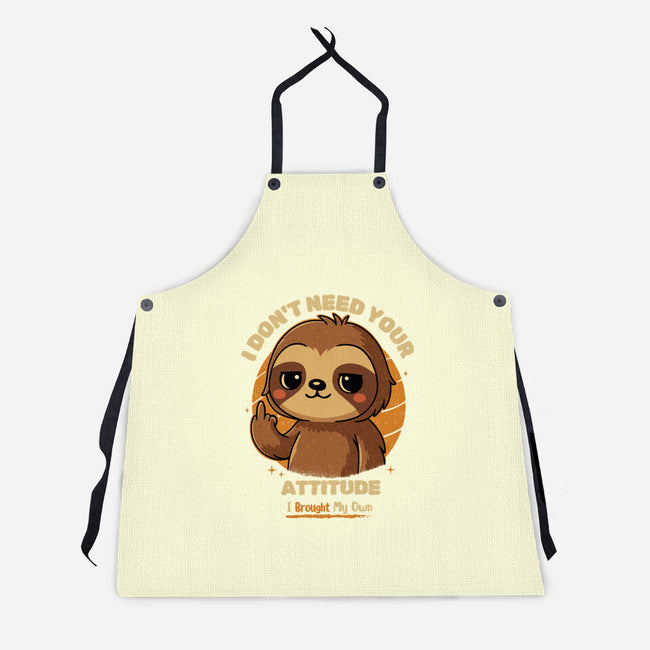 Sloth With Attitude-Unisex-Kitchen-Apron-Trendlory