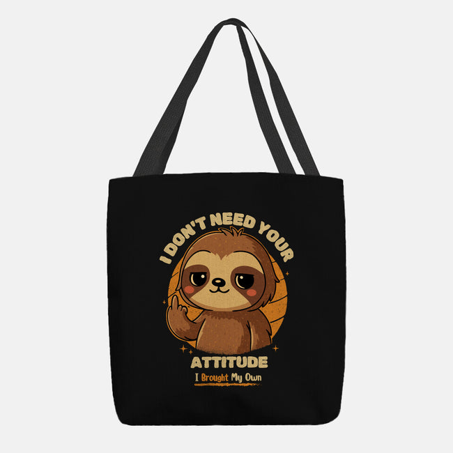 Sloth With Attitude-None-Basic Tote-Bag-Trendlory