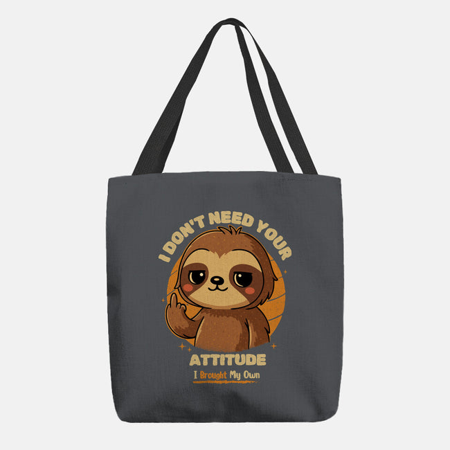 Sloth With Attitude-None-Basic Tote-Bag-Trendlory